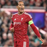 UEFA Champions League Matchday 1 of 8 Liverpool v Atletico Madrid Virgil van Dijk of Liverpool gives his team instructions during the UEFA Champions League Matchday 1 of 8 match Liverpool vs Atletico Madrid at Anfield, Liverpool, United Kingdom on 0...