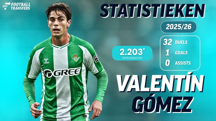 Valentín Gómez komt volop in actie na zijn transfer naar Real Betis.