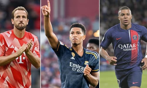 Harry Kane, Jude Bellingham, Kylian Mbappe