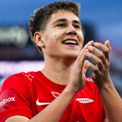 250503 Eivind Helland of Brann after the Eliteserien match between Rosenborg and Molde on May 3, 2025 in Oslo. Photo: Marius Simensen BILDBYRAN COP 238 bbeng brann eliteserien football fotball fotboll soccer vif valerenga *** 250503 Eivind Helland o...