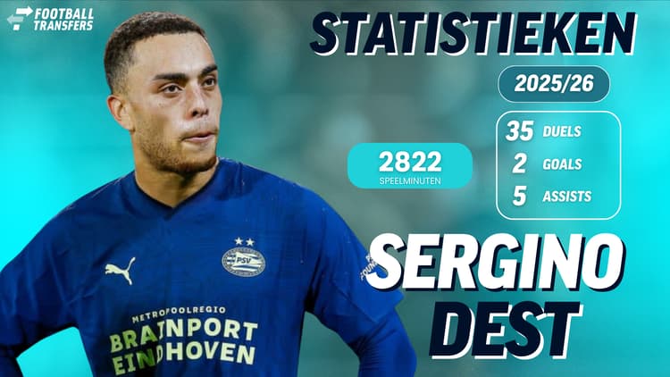 De statistieken van Sergino Dest bij PSV