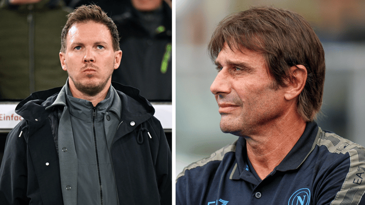Julian Nagelsmann (left) and Antonio Conte (right)