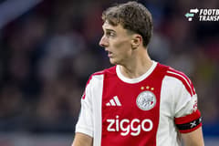 AMSTERDAM: AFC Ajax Amsterdam defender Youri Baas during the Vriendenloterij Eredivisie match between Ajax and NEC at the Johan Cruijff ArenA on October 10, 2026, in Amsterdam, Netherlands. Photo by DeFodi Images