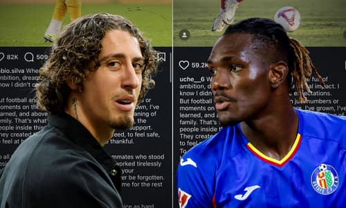 Fabio Silva and Christantus Uche gave the same farewell message on Instagram