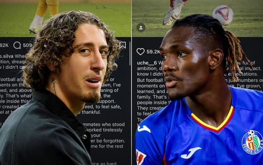 Fabio Silva and Christantus Uche gave the same farewell message on Instagram