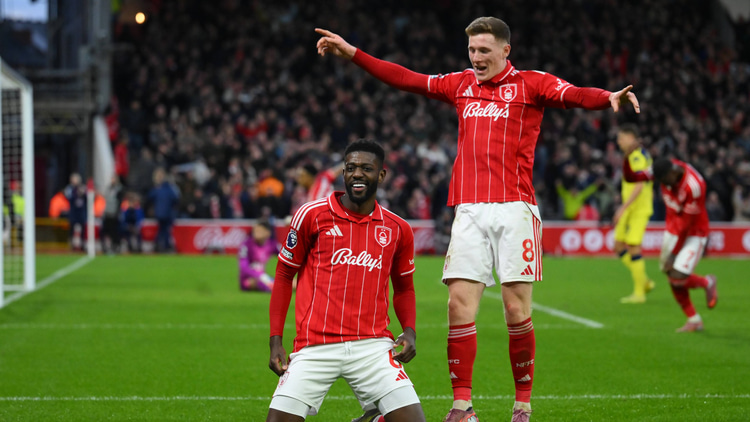 Ibrahim Sangare (left) and Elliot Anderson (right), Nottingham Forest