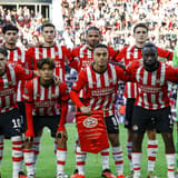 EINDHOVEN - (top lr) Filip KostiÄ‡ of PSV Eindhoven, Ricardo Pepi of PSV Eindhoven, Ruben van Bommel of PSV Eindhoven, Armando Obispo of PSV Eindhoven, Guus Til of PSV Eindhoven, Noah Fernandez of PSV Eindhoven (bottom lr) Paul Wanner of PSV Eindhov...
