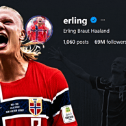 Erling Haaland, Norway, social media