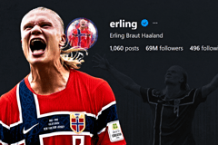 Erling Haaland, Norway, social media