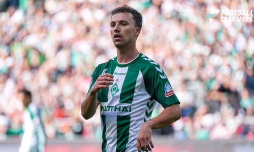 Youri Regeer, Werder Bremen, 44, single shot, portrait, facial expression, emotion, facial gestures, German soccer, Bundesliga, 2026–27 season, Matchday 2, September 5, 2026, Werder Bremen vs. RB Leipzig, Weserstadion, Bremen Copyright: xLeonxFrickx