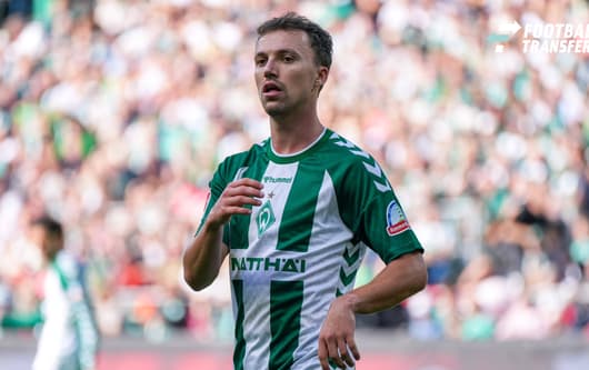 Youri Regeer, Werder Bremen, 44, single shot, portrait, facial expression, emotion, facial gestures, German soccer, Bundesliga, 2026–27 season, Matchday 2, September 5, 2026, Werder Bremen vs. RB Leipzig, Weserstadion, Bremen Copyright: xLeonxFrickx