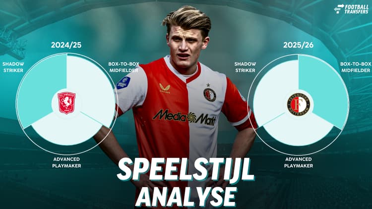 Sem Steijn wordt bij Feyenoord in een (iets) andere rol gebruikt dan in zijn succesjaar bij FC Twente.