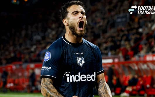 ENSCHEDE - Angel Alarcon of FC Utrecht scores and celebrates his team s second goal during the Eredivisie match between FC Twente and FC Utrecht at De Grolsch Veste on October 18, 2026, in Enschede, the Netherlands. WART BRINKERHOF ANP Eredivisie 20...