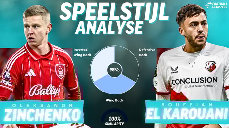 Souffian El Karouani en Oleksandr Zinchenko verschillen qua speelstijl nauwelijks.