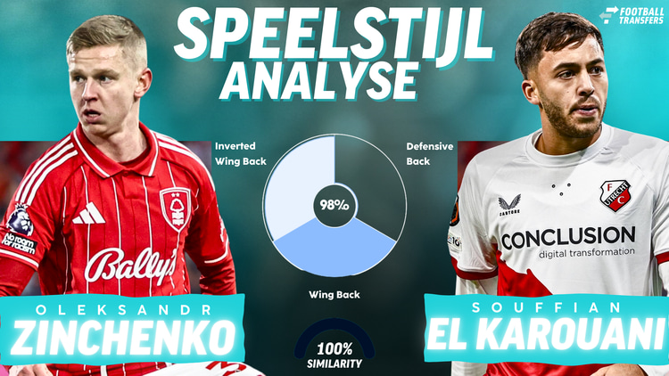 Souffian El Karouani en Oleksandr Zinchenko verschillen qua speelstijl nauwelijks.