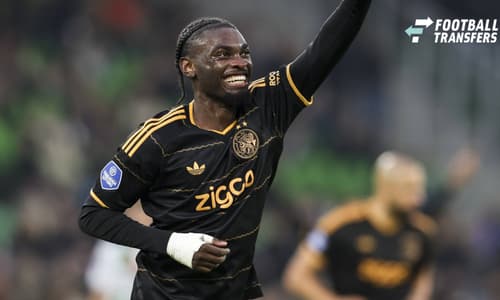 GRONINGEN - Jorthy Mokio of Ajax celebrates scoring the 1-5 during the Dutch Eredivisie match between FC Groningen and Ajax at the Euroborg stadium on October 18, 2026, in Groningen, the Netherlands. SONNY LENSEN ANP Eredivisie 2026 27 xVIxANPxSport...