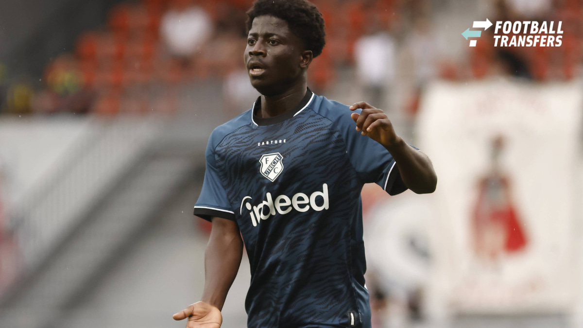 MAASTRICHT , 09-08-2026 , De Geusselt , season 2026 2027 , Dutch Keukenkampioendivisie football , match between MVV Maastricht - Jong Utrecht , Pictures shows Jong FC Utrecht player Nana Gyamfi-Amoah MVV - Jong Utrecht  x205587494x Copyright: