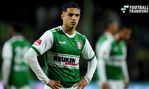 Keuken Kampioen Divisie: FC Dordrecht v FC Emmen Dordrecht - Ayoub Ouarghi of FC Dordrecht during the tenth competition round of the 2026 2027 Keuken Kampioen Divisie season. The match is set between FC Dordrecht and FC Emmen at M-Scores Stadion on ...