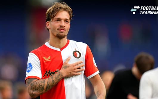 Eredivisie: Feyenoord Rotterdam v AZ Alkmaar Rotterdam - Luciano Valente of Feyenoord Rotterdam during the 33rd competition round of the 2025 2026 Eredivisie season. The match is set between Feyenoord Rotterdam and AZ Alkmaar at De Kuip on 10 May 20...