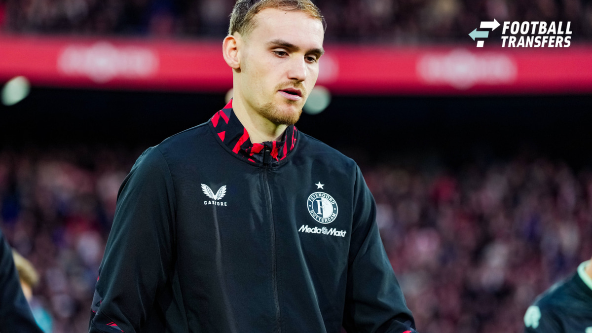 Eredivisie: Feyenoord v FC Groningen Rotterdam - Thomas Beelen of Feyenoord during the match between Feyenoord and FC Groningen. The match was originally set in the twenty-fifth round of the 2024 2025 Eredivisie is now being played after being postp...