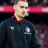 Eredivisie: Feyenoord v FC Groningen Rotterdam - Thomas Beelen of Feyenoord during the match between Feyenoord and FC Groningen. The match was originally set in the twenty-fifth round of the 2024 2025 Eredivisie is now being played after being postp...