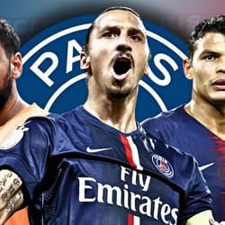 Gianluigi Donnarumma, Zlatan Ibrahimovic, Thiago Silva, PSG