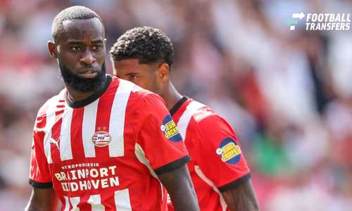 EINDHOVEN: PSV Eindhoven defender Lutsharel Geertruida during the Vriendenloterij Eredivisie match between PSV and FC Groningen at Philips Stadium on August 23, 2026, in Eindhoven, the Netherlands