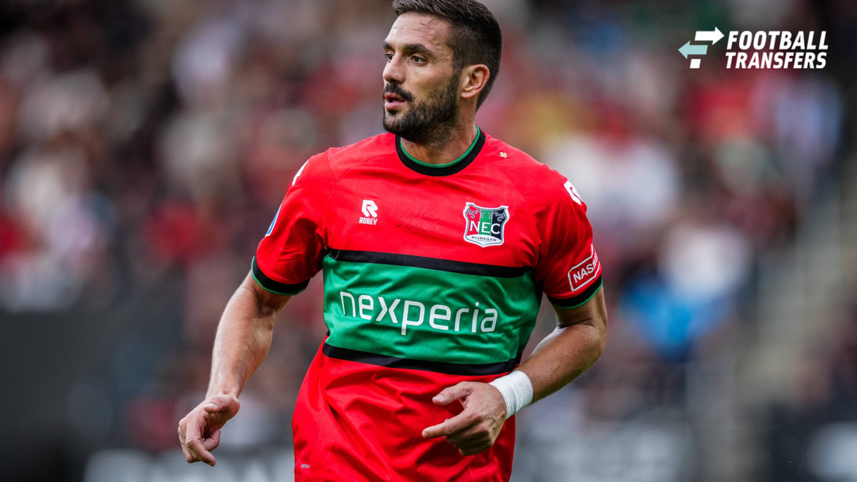 NIJMEGEN , 05-09-2026 , Stadium De Goffert , season 2026 2027 , Dutch Eredivisie football , match between NEC Nijmegen and Feyenoord Rotterdam , picture shows NEC Nijmegen player Dusan Tadic NEC - Feyenoord  x206506945x Copyright: