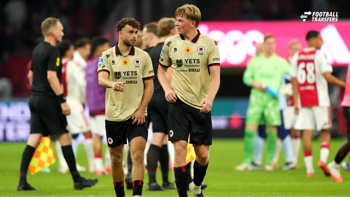 Eredivisie: AFC Ajax v Excelsior Rotterdam Amsterdam - Aymen Sliti of Excelsior Rotterdam, Jan Plug of Excelsior Rotterdam during the seventh competition round of the 2026 2027 Eredivisie season. The match is set between AFC Ajax and Excelsior Rotte...