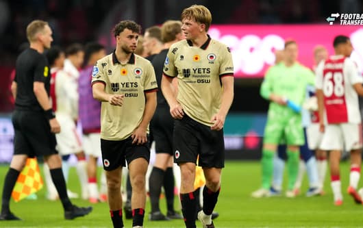 Eredivisie: AFC Ajax v Excelsior Rotterdam Amsterdam - Aymen Sliti of Excelsior Rotterdam, Jan Plug of Excelsior Rotterdam during the seventh competition round of the 2026 2027 Eredivisie season. The match is set between AFC Ajax and Excelsior Rotte...