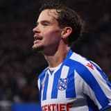 HEERENVEEN, NETHERLANDS - OCTOBER 16: Jacob Trenskow of sc Heerenveen celebrates after scoring his team s fourth goal during the Eredivisie 2026 27 match between SC Heerenveen and Excelsior Rotterdam at Abe Lenstra Stadion on October 16, 2026 in Hee...