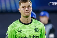 ROTTERDAM - Feyenoord goalkeeper Tjark Ernst prior to the UEFA Champions League match between Feyenoord and Como 1907 at Stadion Feijenoord on October 14, 2026 in Rotterdam, the Netherlands. WART BRINKERHOF ANP UEFA Champions League 2026 27 xVIxANPx...