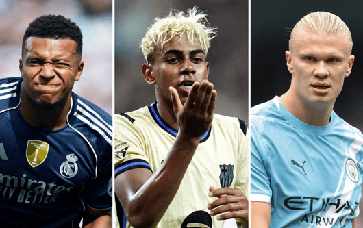 Kylian Mbappe, Lamine Yamal, Erling Haaland