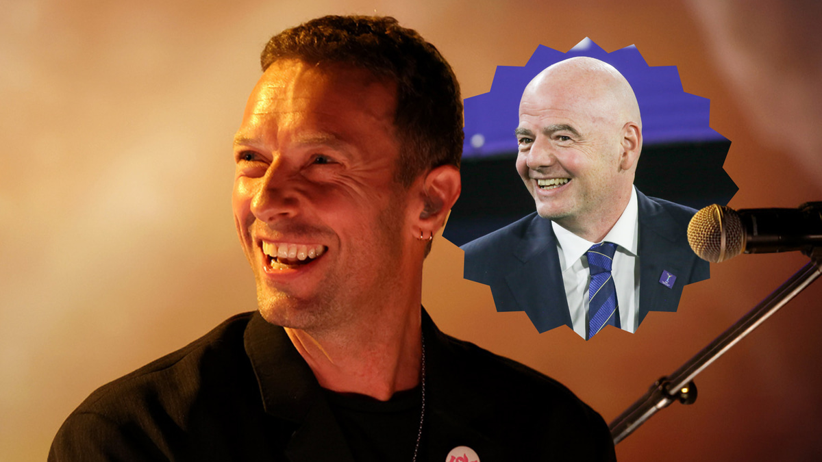 Coldplay, Chris Martin, Gianni Infantino