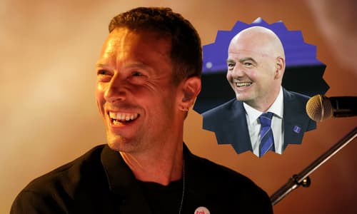 Coldplay, Chris Martin, Gianni Infantino