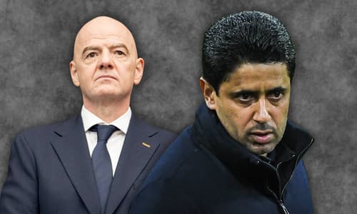 Gianni Infantino and Nasser Al-Khelaifi