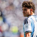 Atletico Madrid's Julian Alvarez playing for Argentina in the 2026 World Cup final