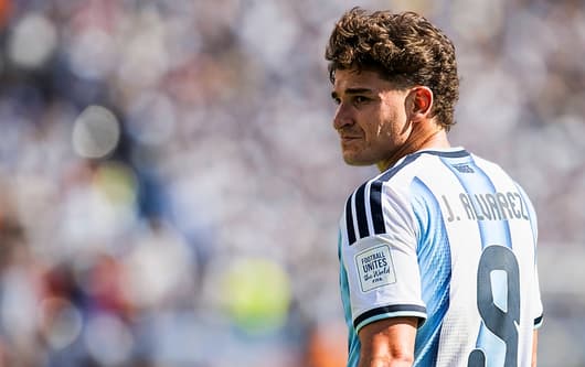 Atletico Madrid's Julian Alvarez playing for Argentina in the 2026 World Cup final