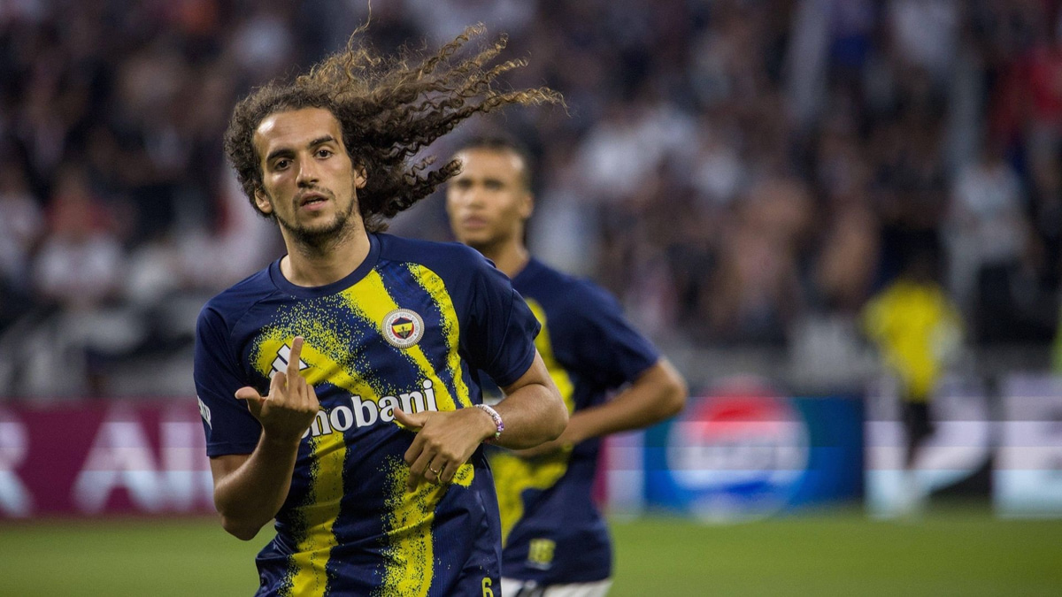 Matteo Guendouzi was involved in a brawl in Fenerbahce's Champions League match with Lyon