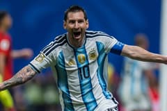 Lionel Messi celebrates scoring for Argentina vs Egypt, World Cup 2026