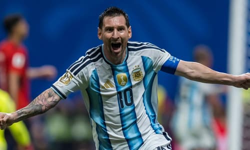 Lionel Messi celebrates scoring for Argentina vs Egypt, World Cup 2026