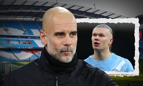 Pep Guardiola, Erling Haaland, Man City