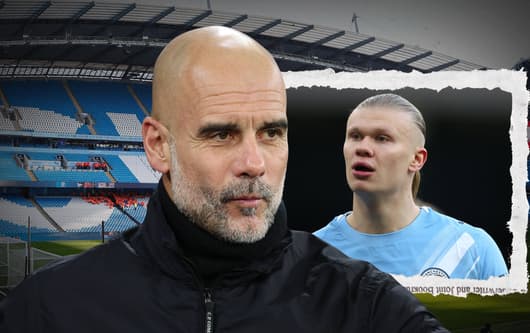 Pep Guardiola, Erling Haaland, Man City