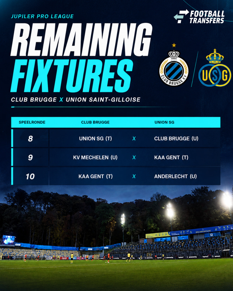 Het programma van Club Brugge en Union Sint-Gillis