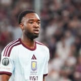 Austria Soccer 2026 UEFA Super Cup, Final: Paris Saint-Germain vs. Aston Villa FC, Red Bull Arena, Salzburg, August 12, 2026; Portrait photo, portrait, individual shot, portrait of Lamare Bogarde of Aston Villa FC, 26 Copyright: xAymanxAlahmedx