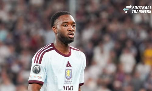 Austria Soccer 2026 UEFA Super Cup, Final: Paris Saint-Germain vs. Aston Villa FC, Red Bull Arena, Salzburg, August 12, 2026; Portrait photo, portrait, individual shot, portrait of Lamare Bogarde of Aston Villa FC, 26 Copyright: xAymanxAlahmedx