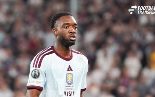 Austria Soccer 2026 UEFA Super Cup, Final: Paris Saint-Germain vs. Aston Villa FC, Red Bull Arena, Salzburg, August 12, 2026; Portrait photo, portrait, individual shot, portrait of Lamare Bogarde of Aston Villa FC, 26 Copyright: xAymanxAlahmedx