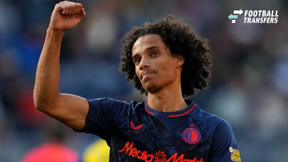 Eredivisie: SC Cambuur v Feyenoord Rotterdam Leeuwarden - Gjivai Zechiel of Feyenoord Rotterdam celebrating scoring his team s fifth goal (2-5) during the third competition round of the 2026 2027 Eredivisie season. The match is set between SC Cambuu...