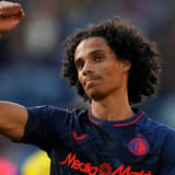Eredivisie: SC Cambuur v Feyenoord Rotterdam Leeuwarden - Gjivai Zechiel of Feyenoord Rotterdam celebrating scoring his team s fifth goal (2-5) during the third competition round of the 2026 2027 Eredivisie season. The match is set between SC Cambuu...