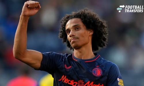 Eredivisie: SC Cambuur v Feyenoord Rotterdam Leeuwarden - Gjivai Zechiel of Feyenoord Rotterdam celebrating scoring his team s fifth goal (2-5) during the third competition round of the 2026 2027 Eredivisie season. The match is set between SC Cambuu...